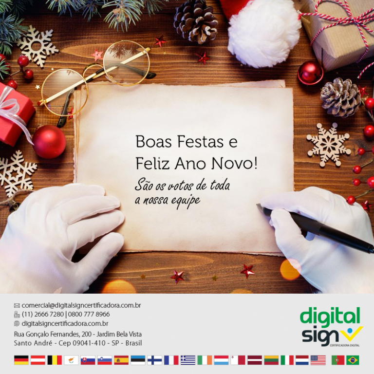Boas Festas e Feliz Ano Novo! São os votos de toda a nossa equipe